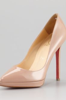Christian Louboutin Pigalle Patent Platform Red Sole Pump - Lyst