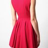 Alexander Mcqueen Stretch Crepe Wool Fluted Dress in Red (pink) - Lyst