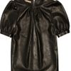 Michael Kors Leather Top in Black - Lyst