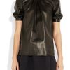 Michael Kors Leather Top in Black - Lyst