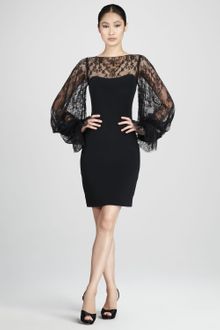 Notte By Marchesa Lace Overlay Bateau Cocktail Dress - Lyst