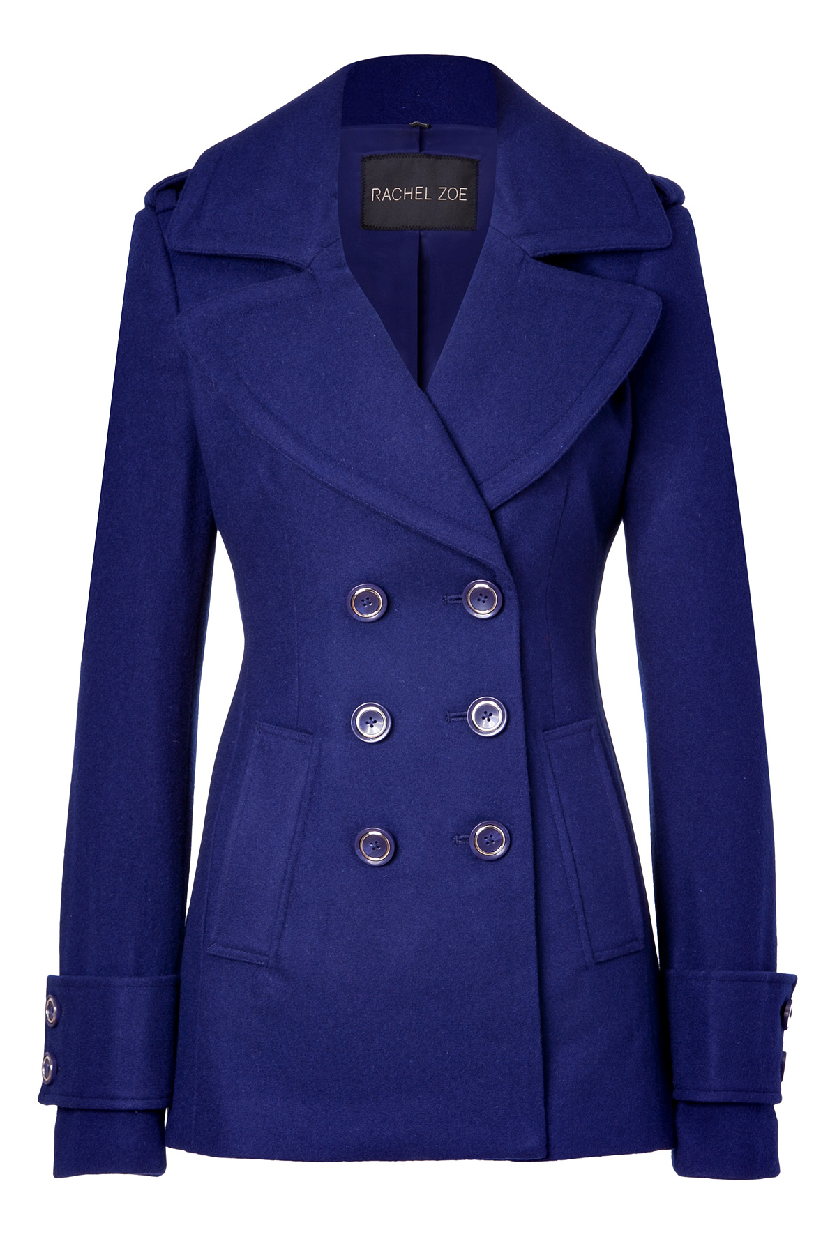 Rachel Zoe Royal Blue Woolblend Fay Pea Coat in Blue | Lyst