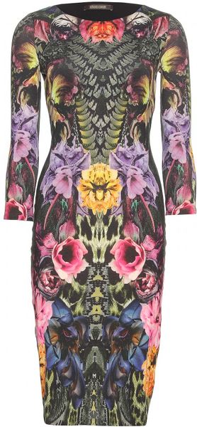 Roberto Cavalli Print Dress in Floral - Lyst