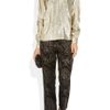 Stella Mccartney Wise Metallic Silkblend Top in Gold - Lyst