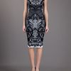 Alexander Mcqueen Fitted Paisley Dress in Black - Lyst