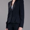 Alexander Mcqueen Ruffle Blazer in Black - Lyst