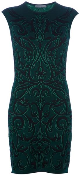 Alexander McQueen Woven Brocade Dress - Lyst