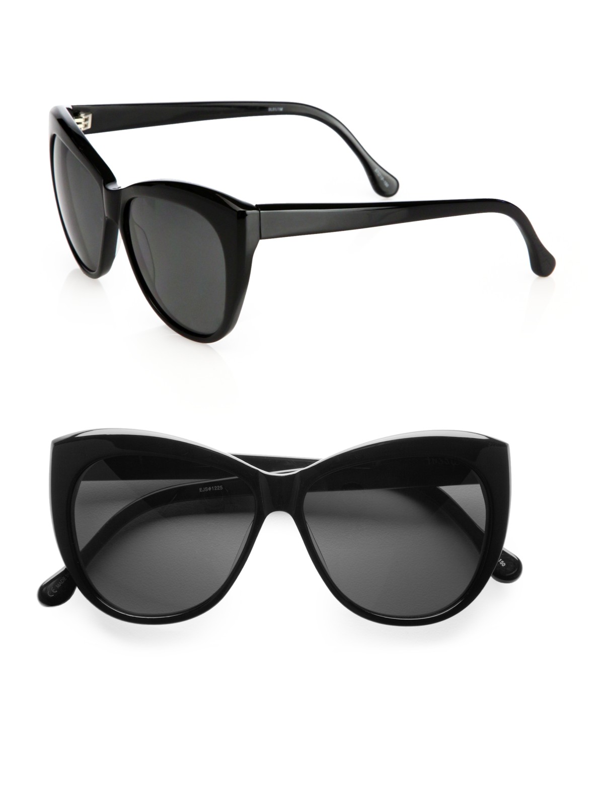 Elizabeth And James Crescent Beveled Catseye Sunglasses in Black Lyst