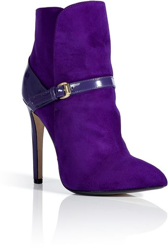 Emilio Pucci Violet Patentsuede Ankle Boots - Lyst