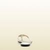 Gucci Gg Thong with Double G Ornament and Web Detail in White - Lyst