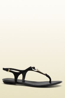 Gucci Lady Bit Flat Thong with Horsebit Detail - Lyst