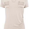 Karen Millen Polo Tshirt in White (neutral) - Lyst