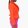 Kenzo Orange Wool Peplum Jacket in Orange - Lyst