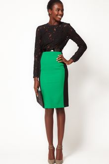 Lulu & Co Lulu and Co Studio Colourblock Pencil Skirt - Lyst
