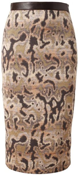 Missoni Abstract Leopard Printed Pencil Skirt in Animal (leopard) - Lyst
