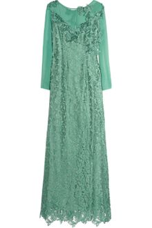Philosophy di Alberta Ferretti Lace and Silkchiffon Gown - Lyst