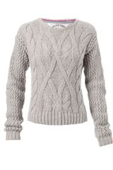Tommy Hilfiger Long Sleeve Cable Knit Jumper with Crew Neck Aw