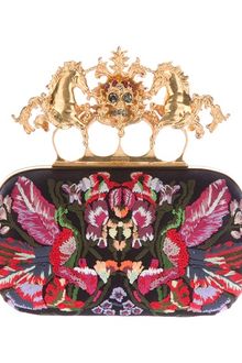 Alexander McQueen Embroidered Knuckle Duster Clutch - Lyst