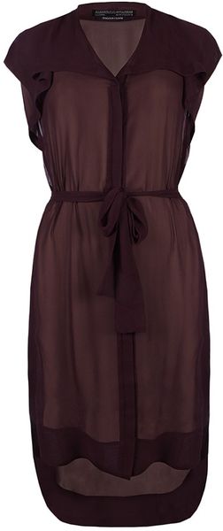 Allsaints Hayworth Shirt Dress in Purple (oxblood) - Lyst
