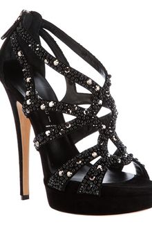 Casadei Gem Embellished Sandal - Lyst