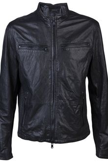 John Varvatos Leather Moto Jacket - Lyst