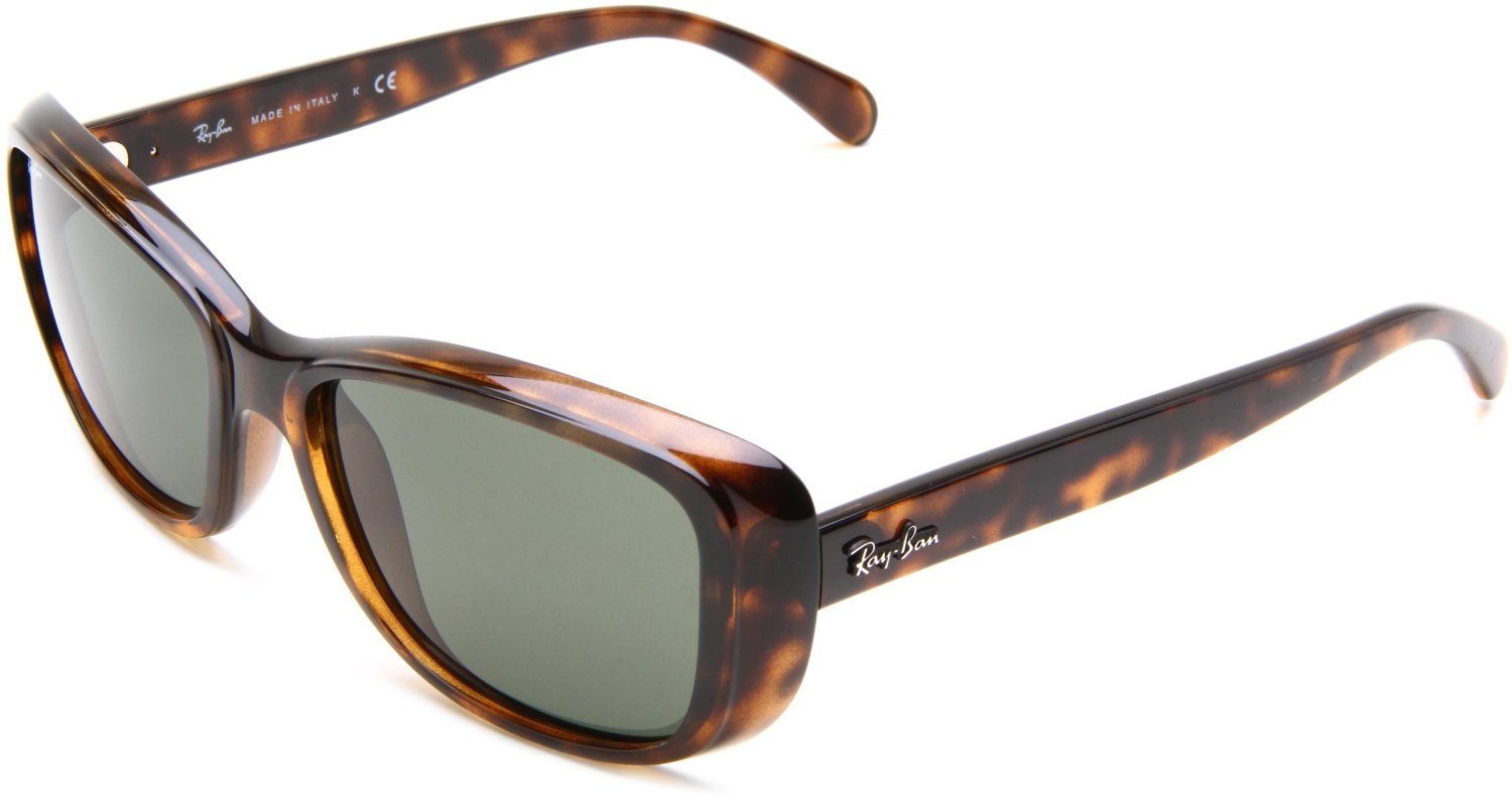 Rayban Rayban Womens Square Sunglasses in Animal (havana frame/green lens) Lyst