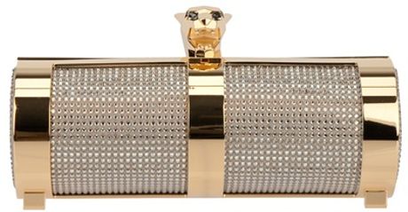 Stark Crystal Stud Clutch Bag in Gold - Lyst