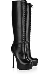 Yves Saint Laurent Tribtoo Leather Knee Boots