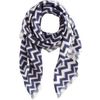 David Szeto Ikat Zig Zag Square Scarf in Blue (navy) - Lyst