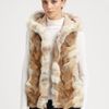 Michael Kors Patchwork Coyote Fur Hooded Vest in Brown (natural) - Lyst