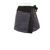 Proenza Schouler Blended Tweed Wrapmini Skirt with Nappa Leather Trimming and Fastening Links in Gray - Lyst