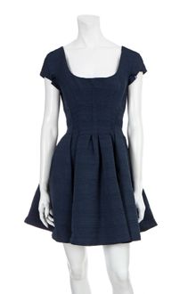 Zac Posen Jaquard Flare Skirt Dress - Lyst