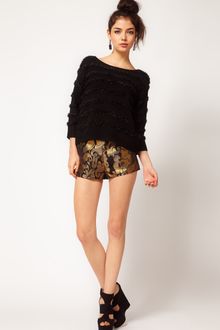 ASOS Collection Asos Short in Gold Jacquard - Lyst