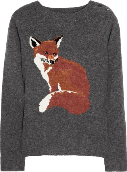 fox intarsia sweater