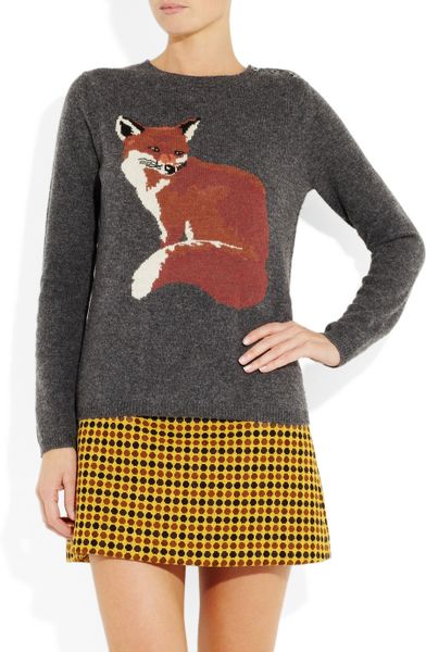 fox intarsia sweater