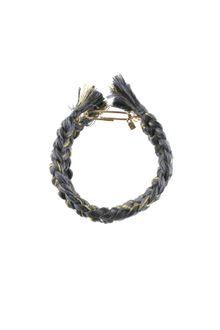 Aurelie Bidermann Do Brazil Bracelet in Golden Metal and Braided Cotton Threads - Lyst