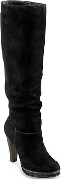 Cole Haan Tall Slouch Platform Boots Nola High Heel in Black | Lyst