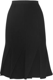 Donna Karan New York Pleated Woolblend Crepe Skirt - Lyst