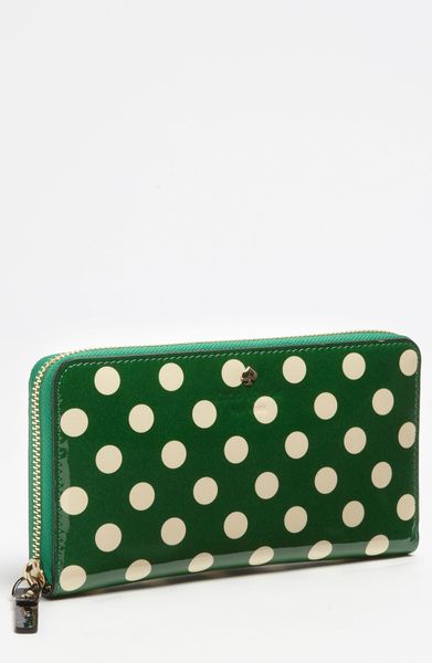 Kate Spade Carlise Street Lacey Zip Around Wallet in Green (spearmint) - Lyst
