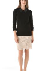 Markus Lupfer Sequin Collar Sweater