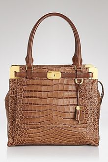 Michael Kors Satchel Embossed Croc Blake - Lyst