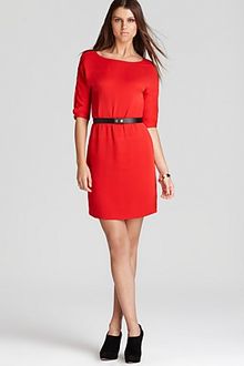 Michael Kors Michael Boat Neck Dress with Elbow Sleeves - Lyst