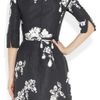 Oscar De La Renta Printed SilkFaille Dress in Black - Lyst