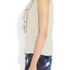 Oscar De La Renta Organzaruffled Silkchiffon Top in Beige (nude) - Lyst