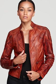 Parker Leather Jacket Long Sleeve - Lyst