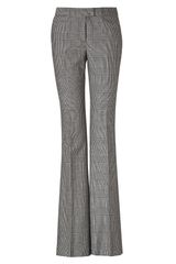 Rachel Zoe Blackbeige Wool Glen Plaid Flared Hutton Pants