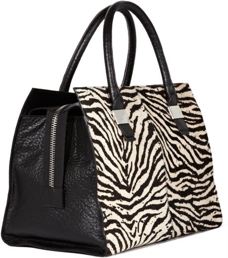 Reiss Printed Tote Bag in Black (blackwhite) Reiss Printed Tote Bag in Black (blackwhite)