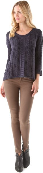Splendid Tahoe Cable Knit Sweater - Lyst
