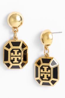 Tory Burch Rylan Logo Drop Earrings - Lyst