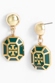 Tory Burch Rylan Logo Drop Earrings - Lyst